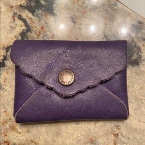 Portland Leather Dark Purple Mini Daisy Wallet